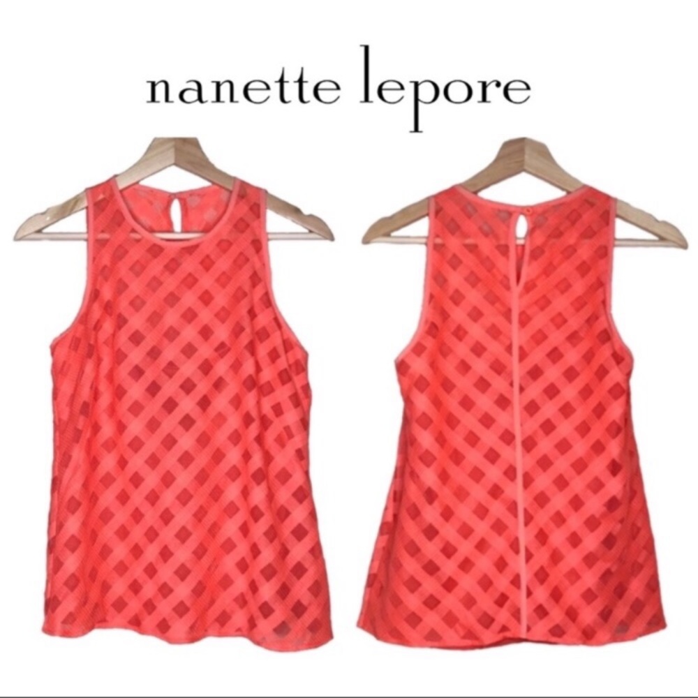 Nanette Lepore Neon Orange Diamond Top